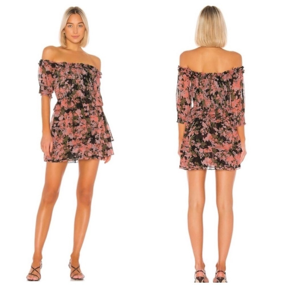 Misa Los Angeles Cela Mini Dress in Sunset Floral